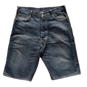 Vintage Evisu Denim Shorts, 38, Blue.